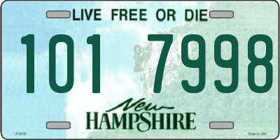 NH license plate 1017998