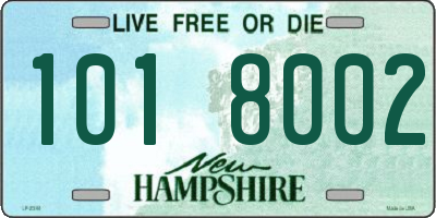 NH license plate 1018002