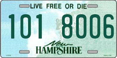 NH license plate 1018006