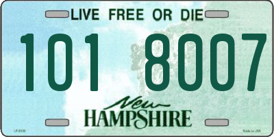 NH license plate 1018007