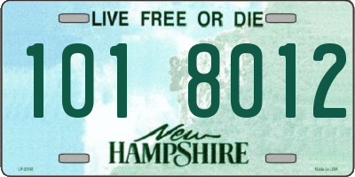 NH license plate 1018012
