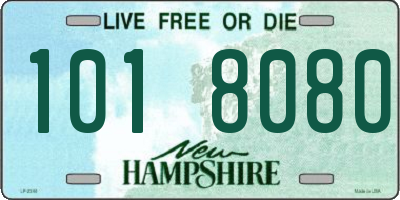 NH license plate 1018080