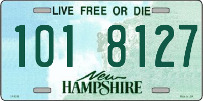 NH license plate 1018127