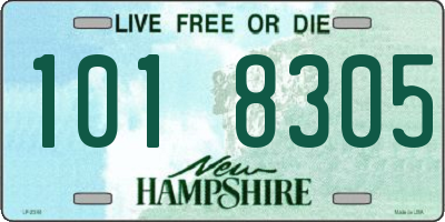 NH license plate 1018305