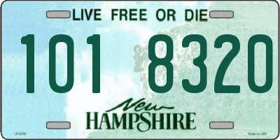 NH license plate 1018320
