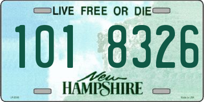 NH license plate 1018326