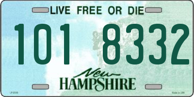 NH license plate 1018332