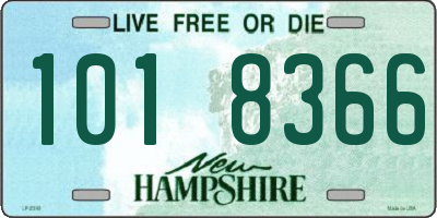NH license plate 1018366
