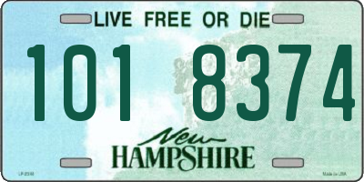 NH license plate 1018374