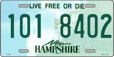 NH license plate 1018402