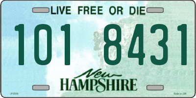 NH license plate 1018431