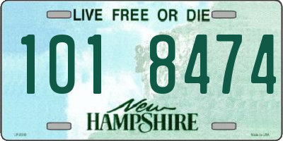 NH license plate 1018474