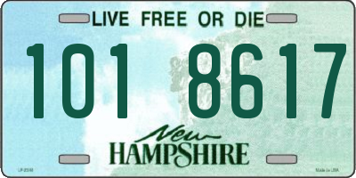 NH license plate 1018617