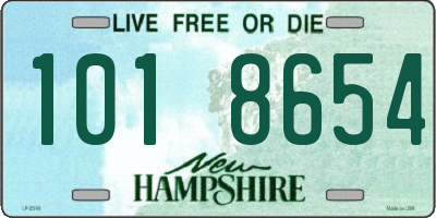 NH license plate 1018654