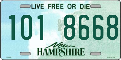 NH license plate 1018668