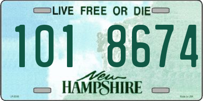 NH license plate 1018674