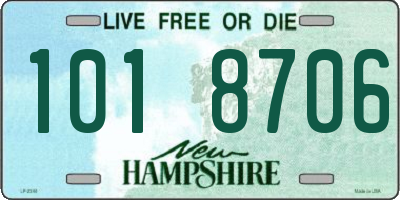 NH license plate 1018706