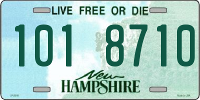 NH license plate 1018710
