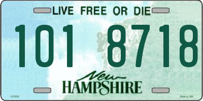 NH license plate 1018718
