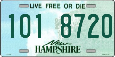 NH license plate 1018720
