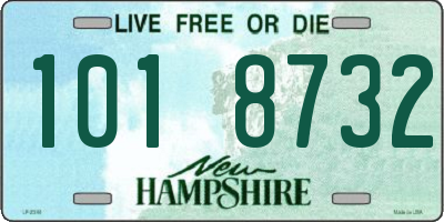 NH license plate 1018732
