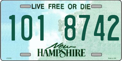 NH license plate 1018742