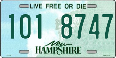 NH license plate 1018747