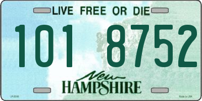 NH license plate 1018752