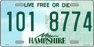 NH license plate 1018774