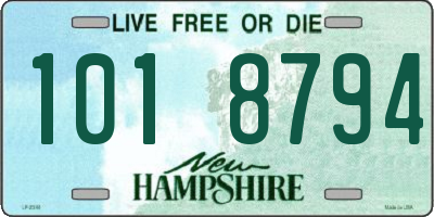 NH license plate 1018794