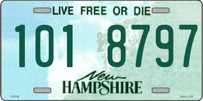 NH license plate 1018797