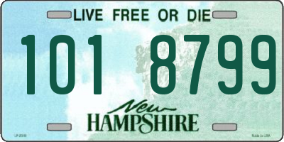 NH license plate 1018799