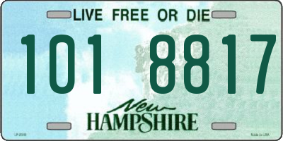 NH license plate 1018817