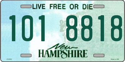 NH license plate 1018818