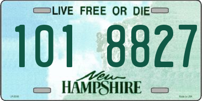 NH license plate 1018827