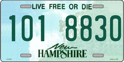 NH license plate 1018830