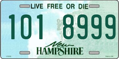 NH license plate 1018999