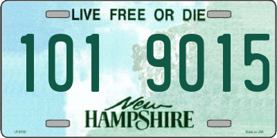 NH license plate 1019015