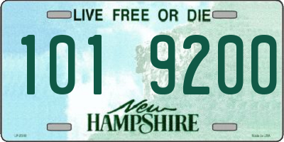 NH license plate 1019200