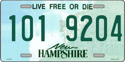 NH license plate 1019204