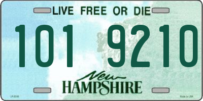 NH license plate 1019210