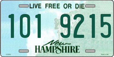 NH license plate 1019215