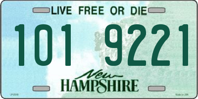 NH license plate 1019221