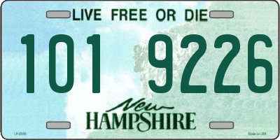 NH license plate 1019226