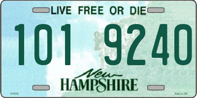 NH license plate 1019240