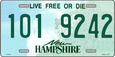 NH license plate 1019242