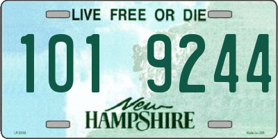 NH license plate 1019244