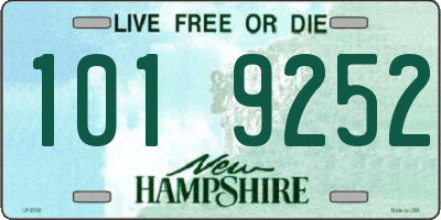 NH license plate 1019252