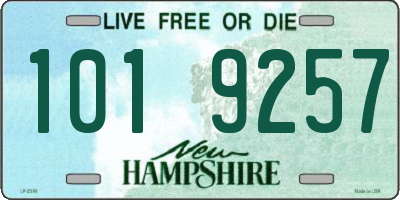 NH license plate 1019257