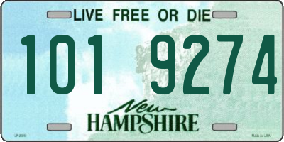 NH license plate 1019274